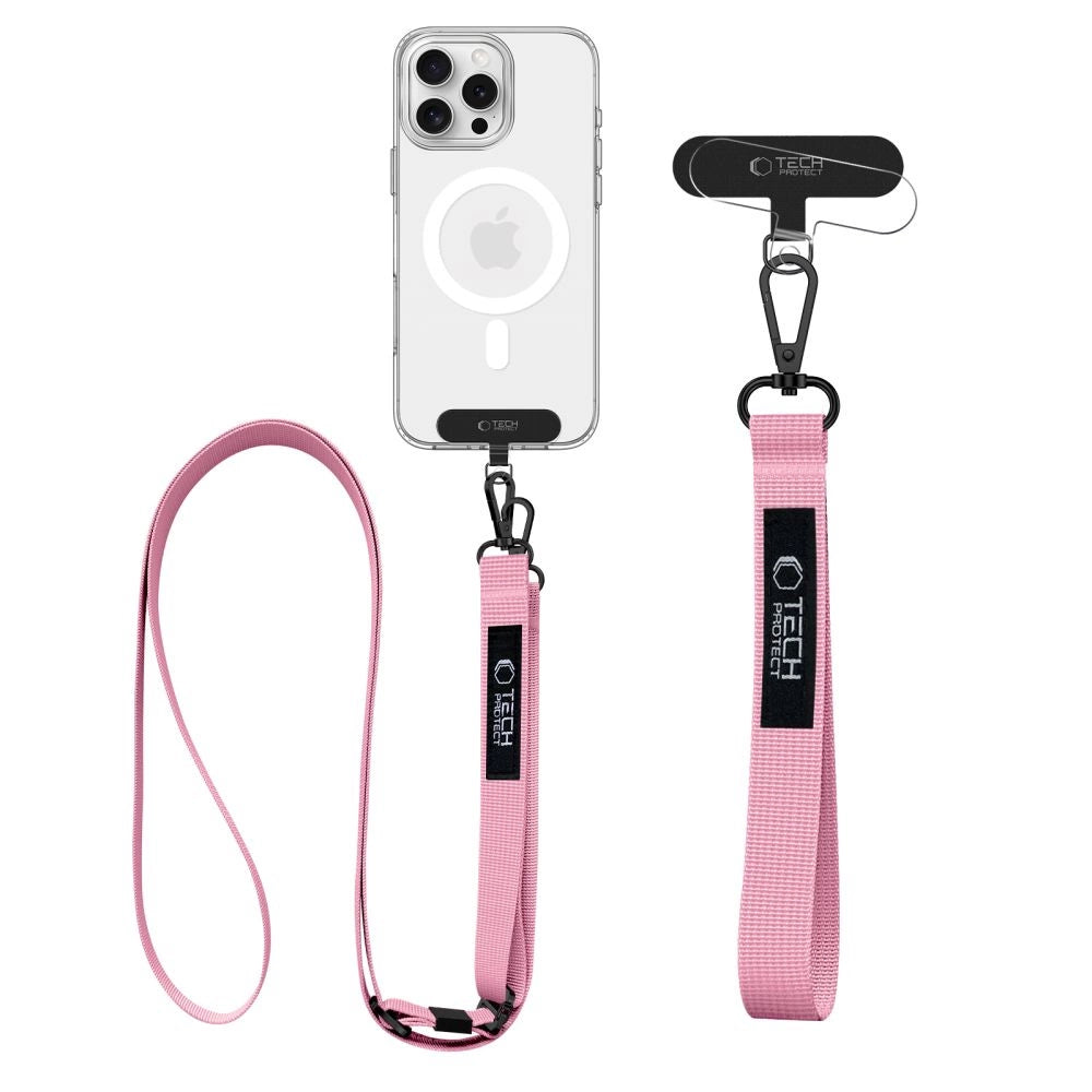 Tech-Protect C65 Rope Crossbody Leash - Pink