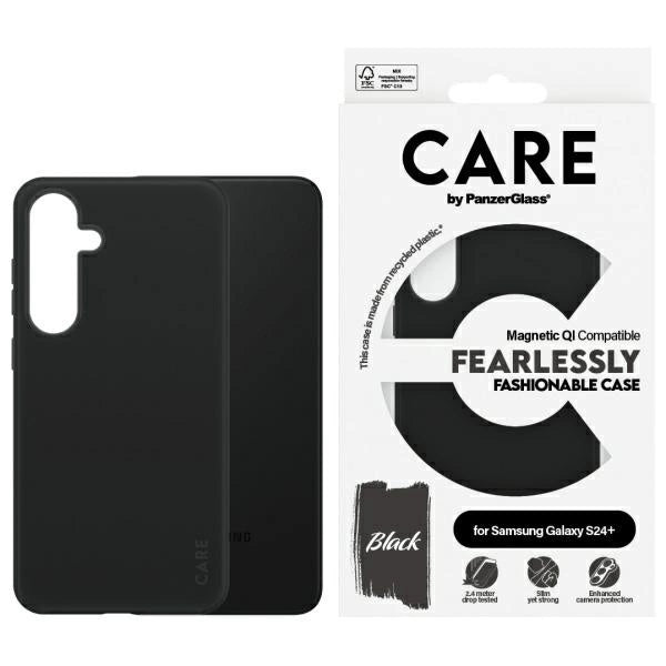 CARE af PanzerGlass Fashion QI Case Samsung Galaxy S24+ - sort