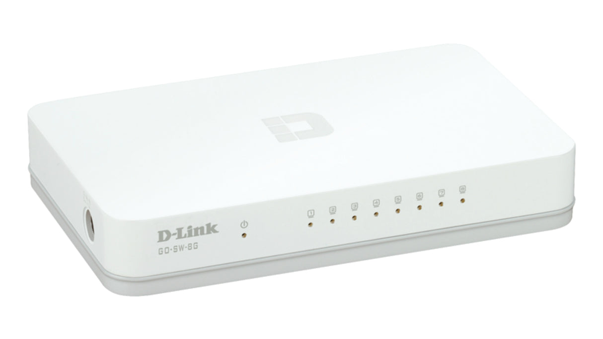 D-Link GO-SW-8G/E netværksswitch Ikke administreret Gigabit Ethernet (10/100/1000) Hvid