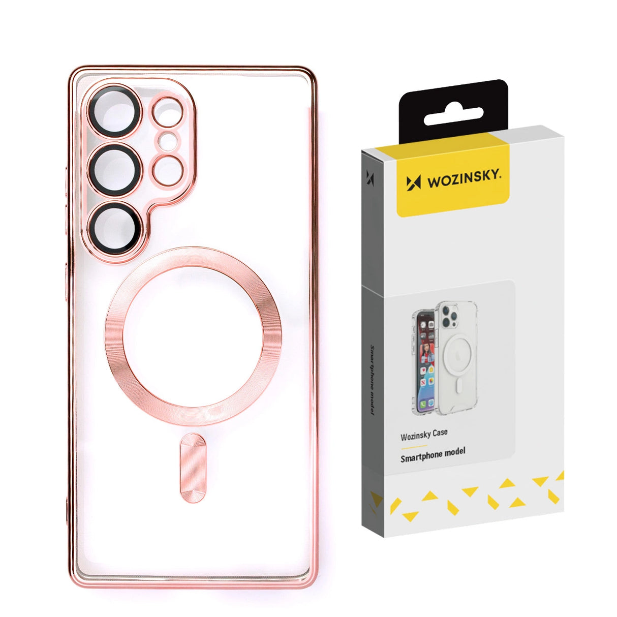 Wozinsky Elektroplateret Case med Magsafe til Samsung Galaxy S25+ - Pink