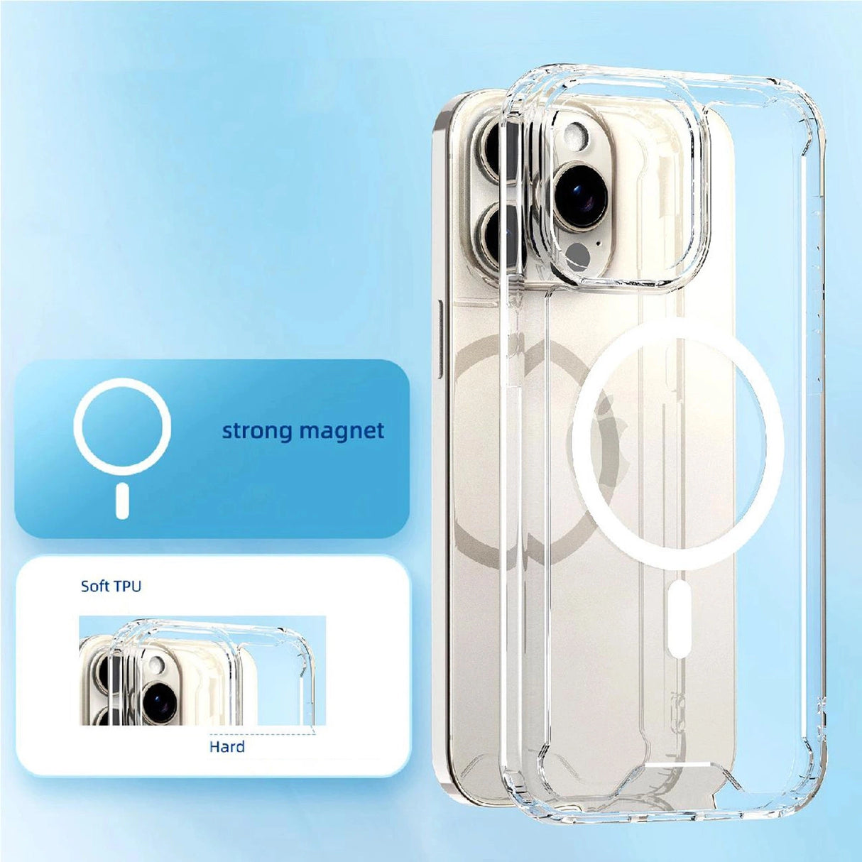 Wozinsky Clear Corner Case MagSafe til Samsung Galaxy S25 - Clear