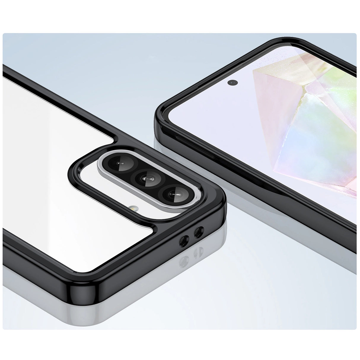 Udendørs rumkasse til Samsung Galaxy A26 Cover med fleksibel ramme - sort