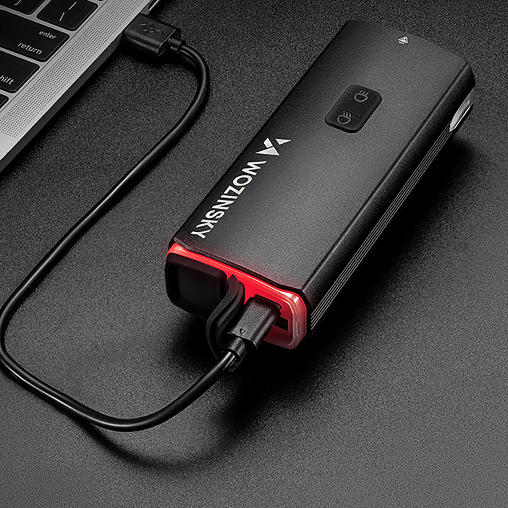 Wozinsky Front Bike Light + USB-C Cable (3000 lm) - Black