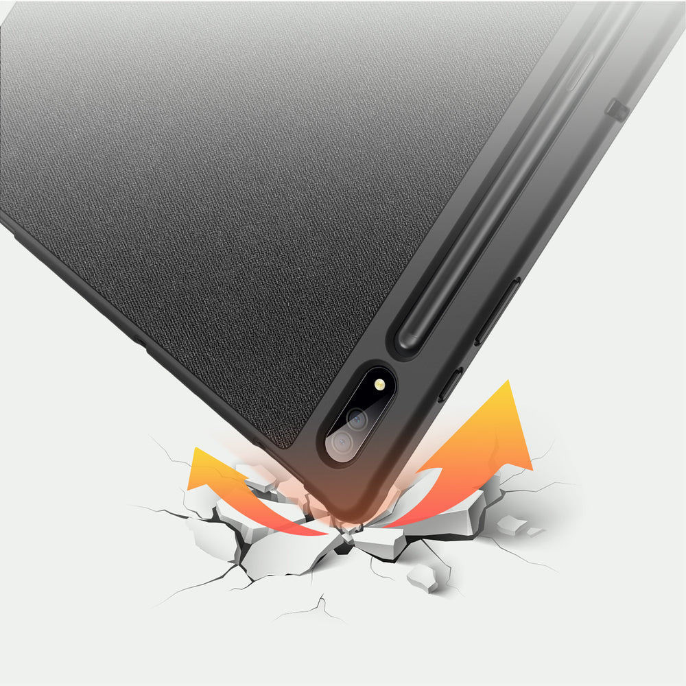 Dux Ducis Domo sammenklappeligt dæksel til tablet med Smart Sleep-funktion Samsung Galaxy Tab S8/S9 Ultra stativ sort