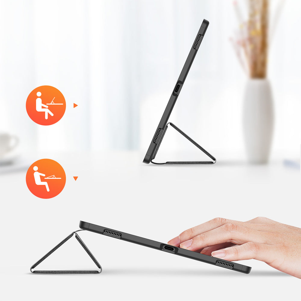 Dux Ducis Domo sammenklappeligt dæksel til tablet med Smart Sleep-funktion Samsung Galaxy Tab S8/S9 Ultra stativ sort