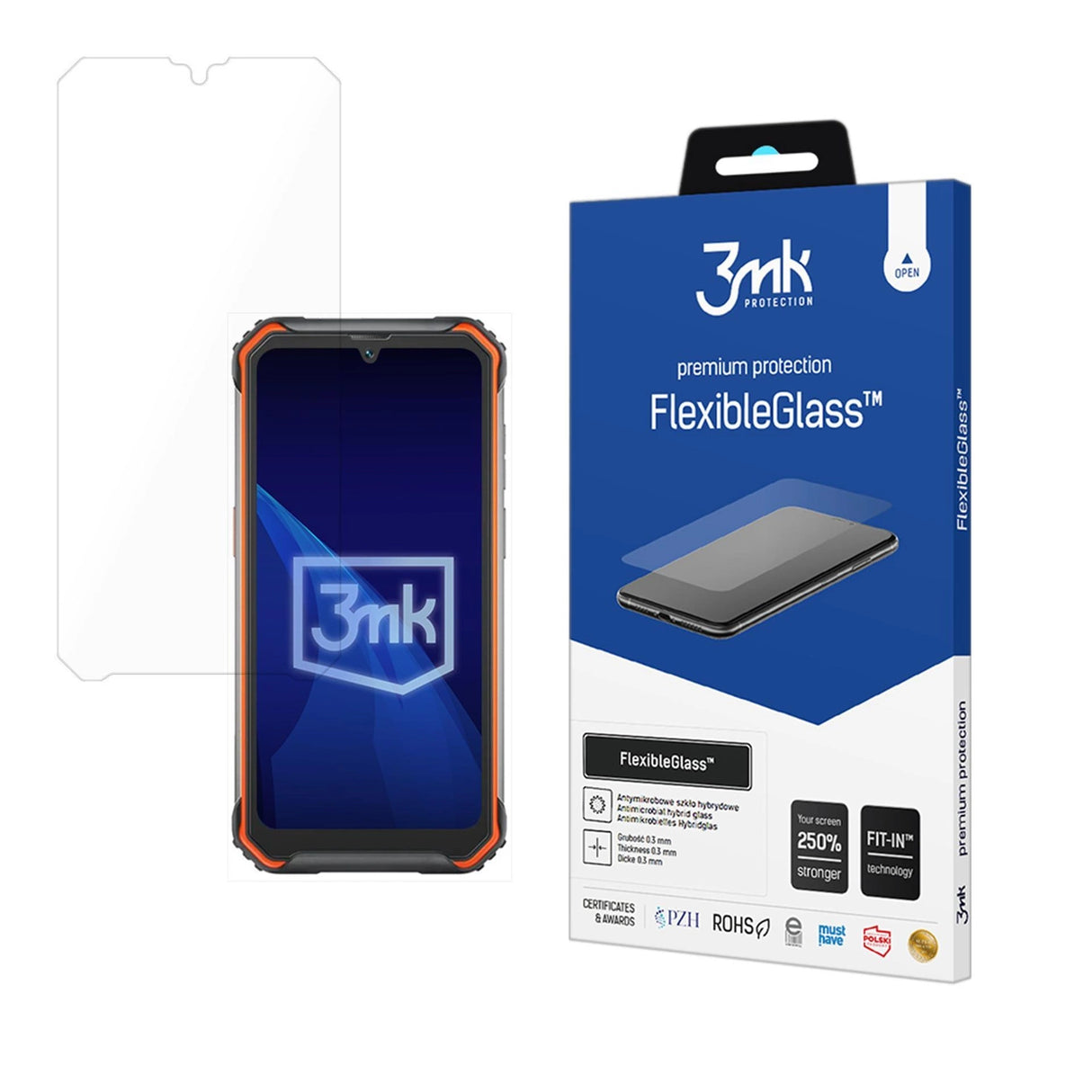 Hybrid Glass 3mk FlexibleGlassTM på Blackview BV7200