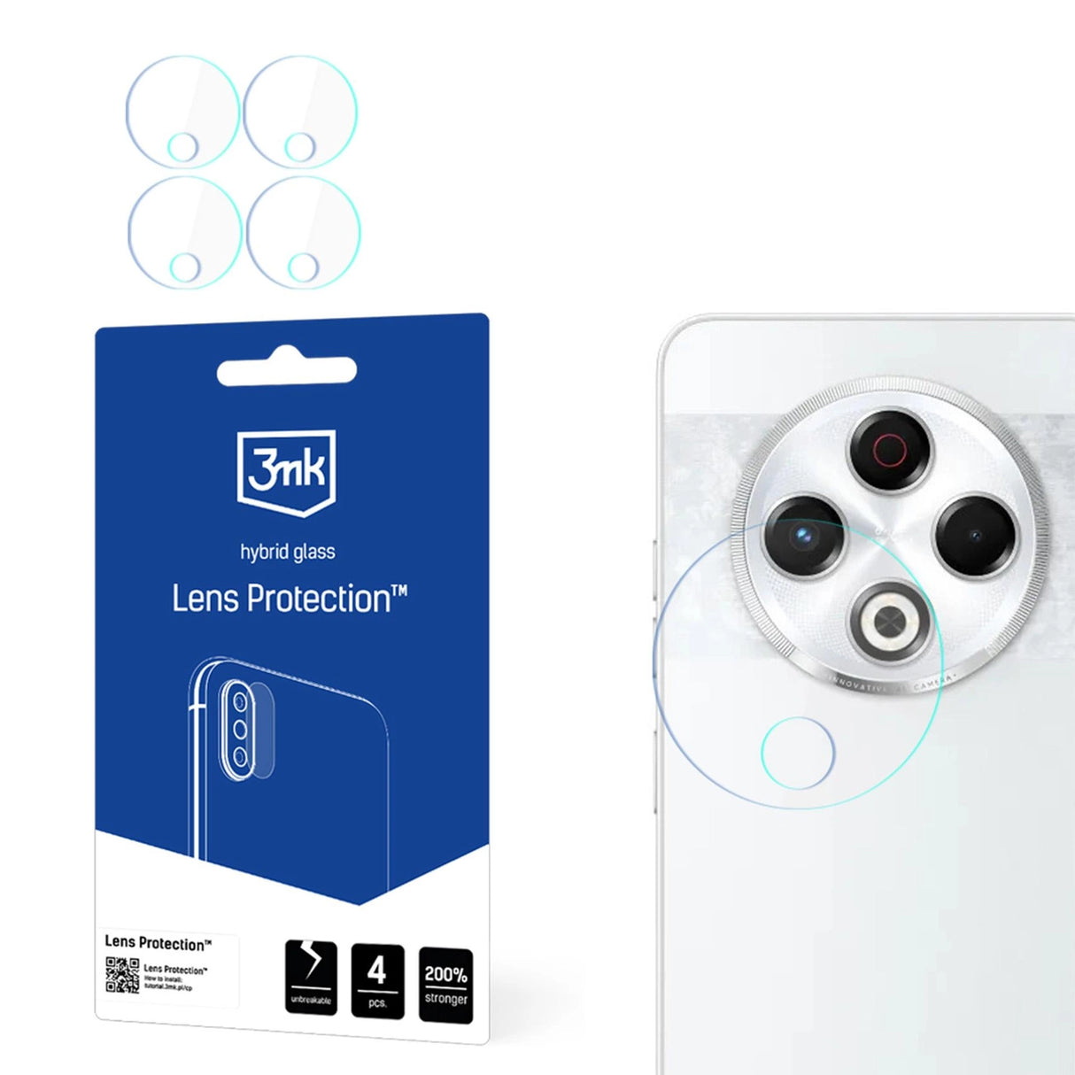 Hybridglas til kameraobjektiv 3mk Linsbeskyttelse til Tecno Spark 30 5G