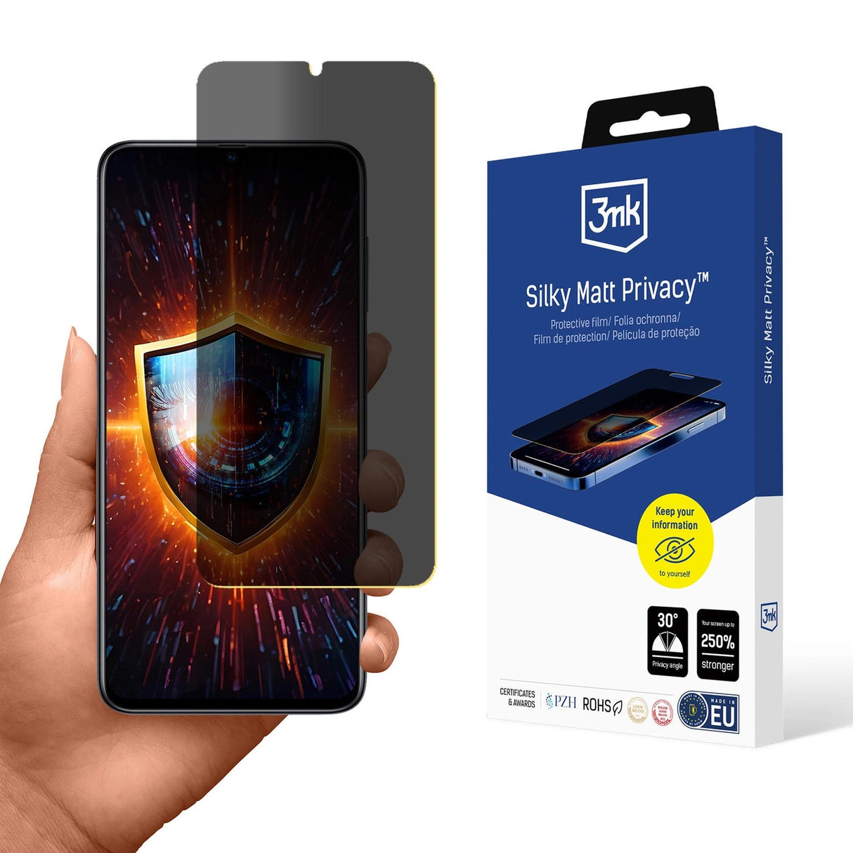 3mk Silky Matt Privacy Privacy Screen Protector til Samsung Galaxy A70