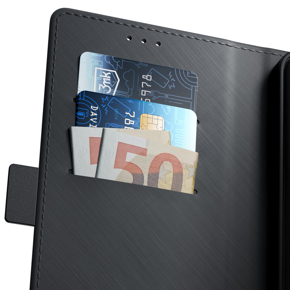 3mk Wallet Case for Samsung Galaxy S25 - Black