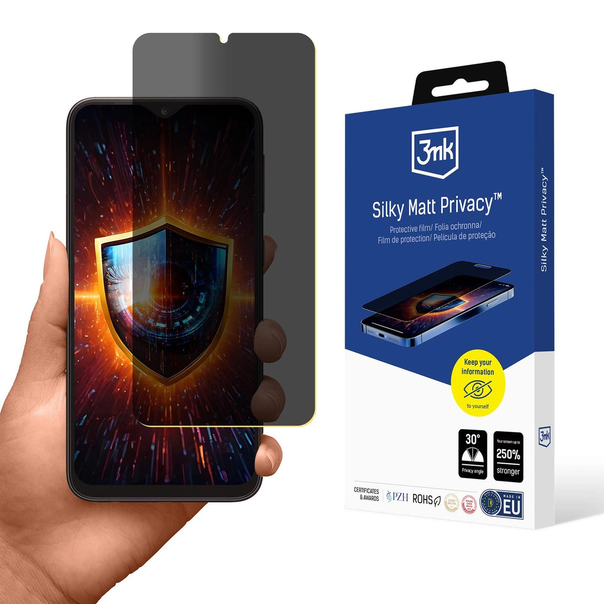 3mk Silky Matt Privacy Privacy Screen Protector til Samsung Galaxy A10