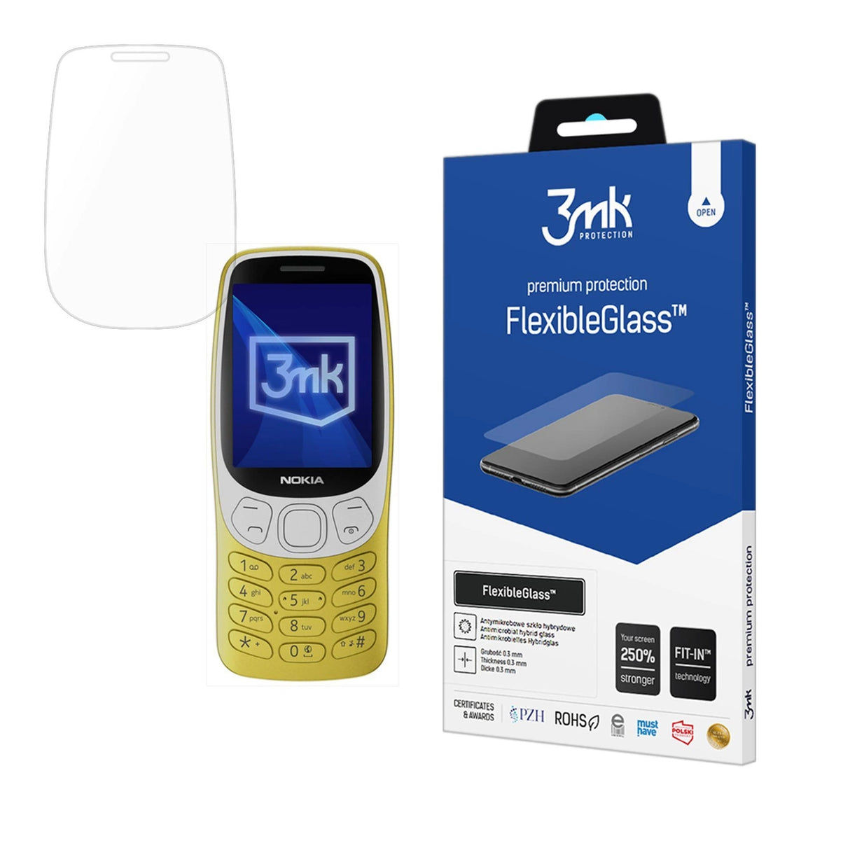 Hybrid glas 3mk FlexibleGlass til Nokia 3210 4G