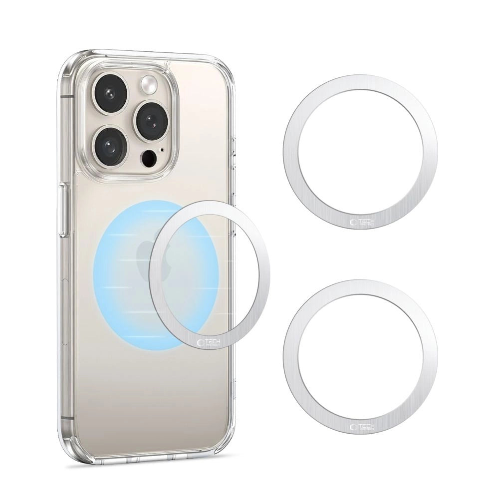 Tech-Protect MMP-110 2in1 MagSafe Ring - Sølv / Sølv