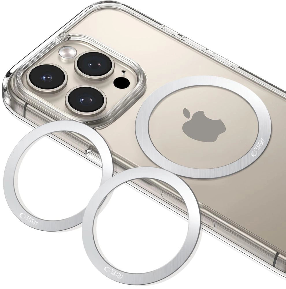 Tech-Protect MMP-110 2in1 MagSafe Ring - Sølv / Sølv