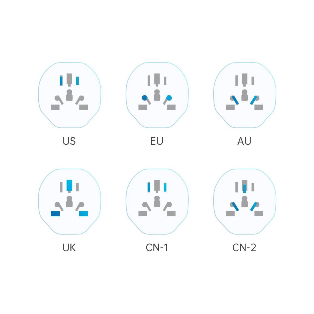 Tech-Protect Universal Travel Adapter to EU - white