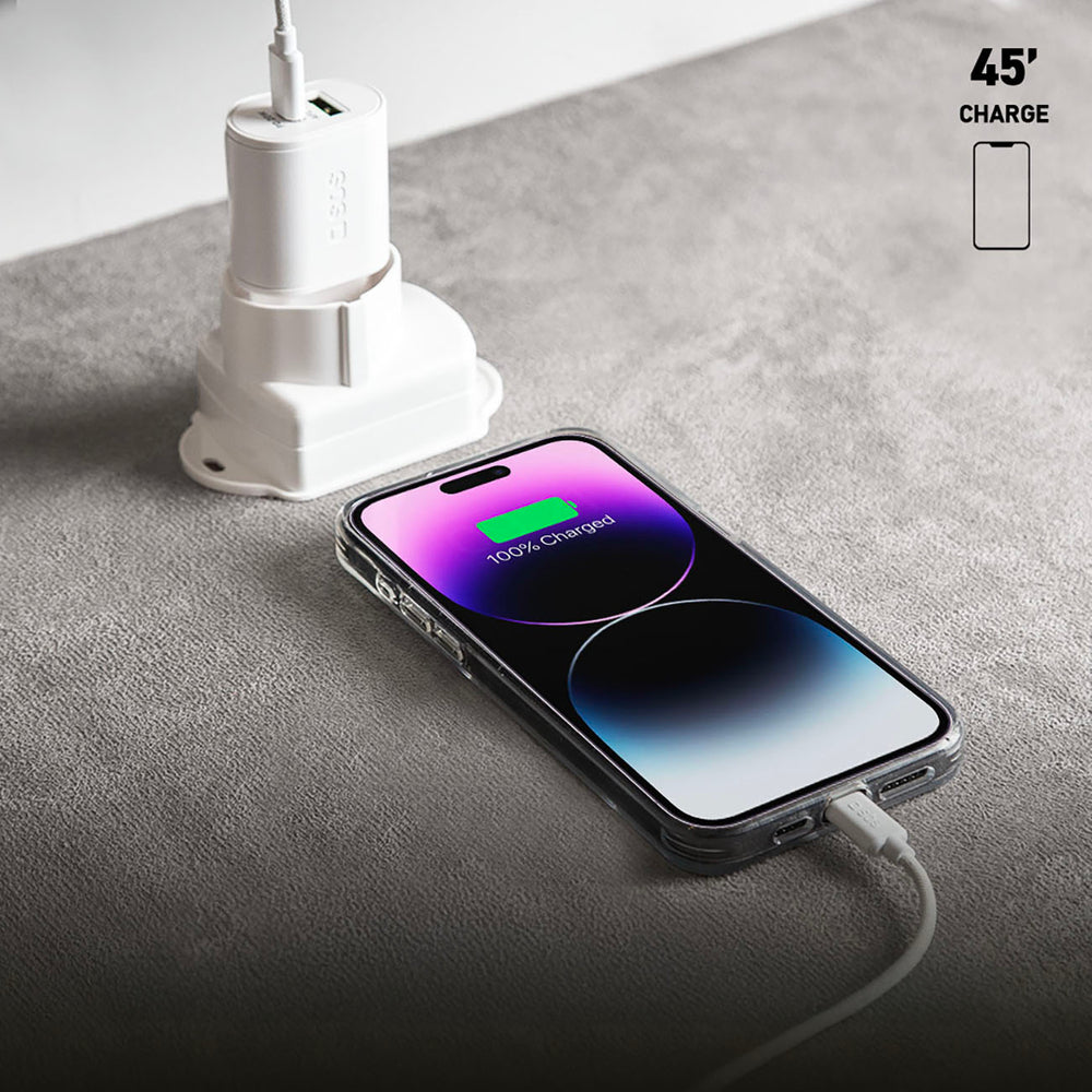 SBS TETRPD20W 20W USB-A USB-C Wall Charger med Power Delivery - hvid