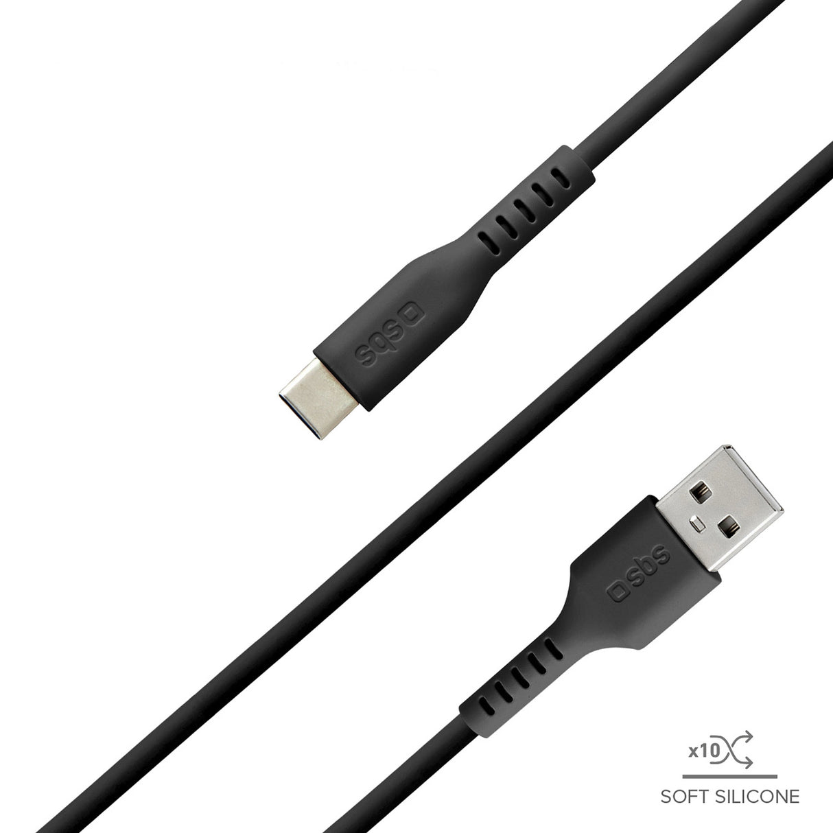 SBS TECLEMICROC15K USB-A - USB-C Kabel 1,5 m - sort