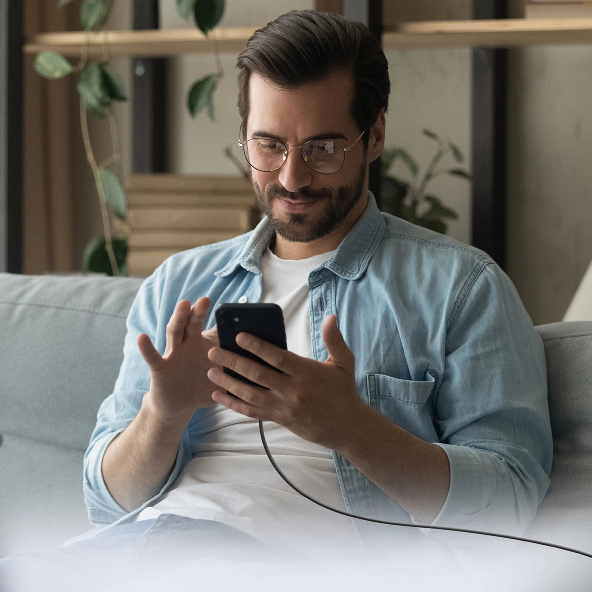 SBS TECABLETISSUETCK USB-C - USB-C 1,5 m 60 W flettet kabel - sort