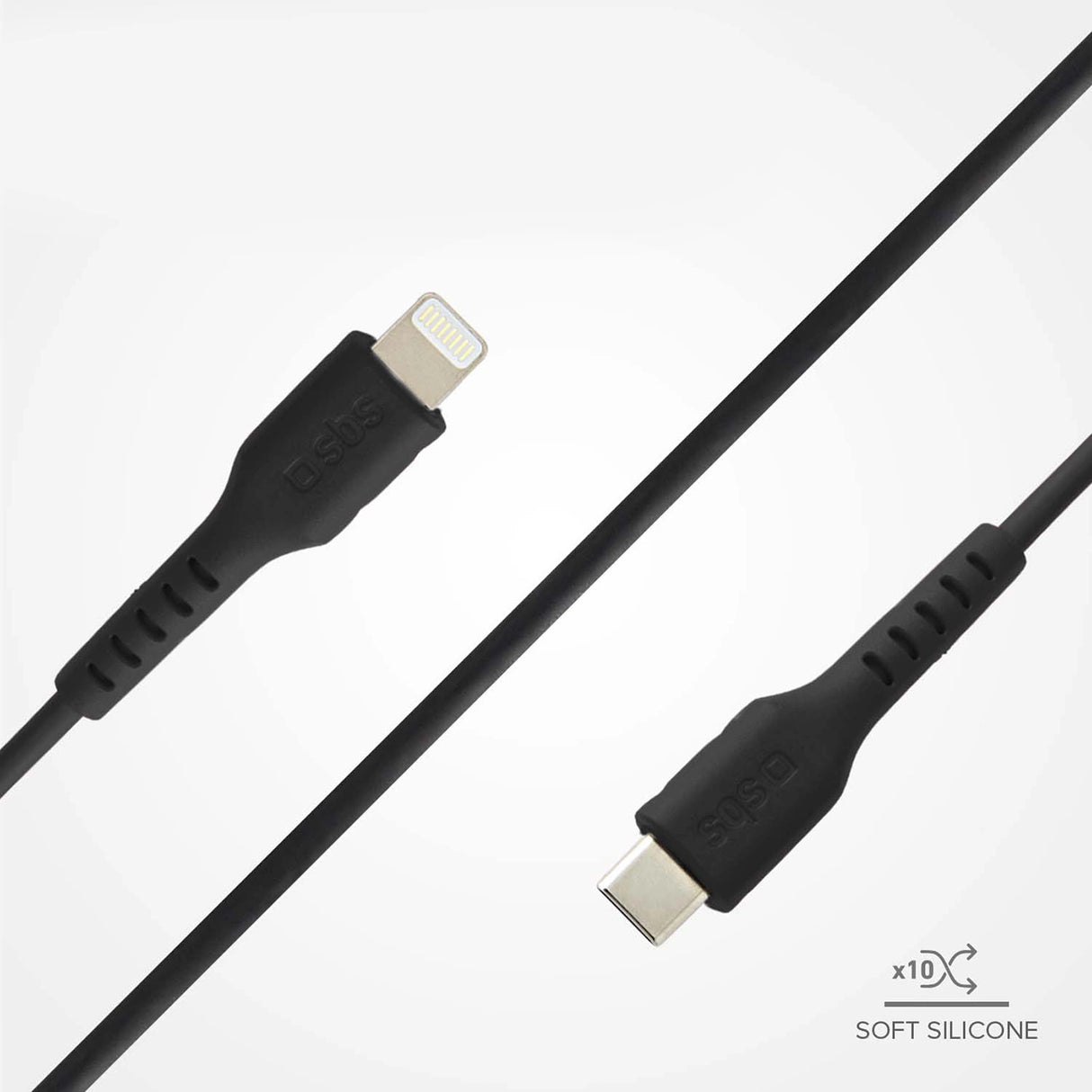 SBS TECABLELIGTC1K USB-C - Lightning kabel 1m - sort