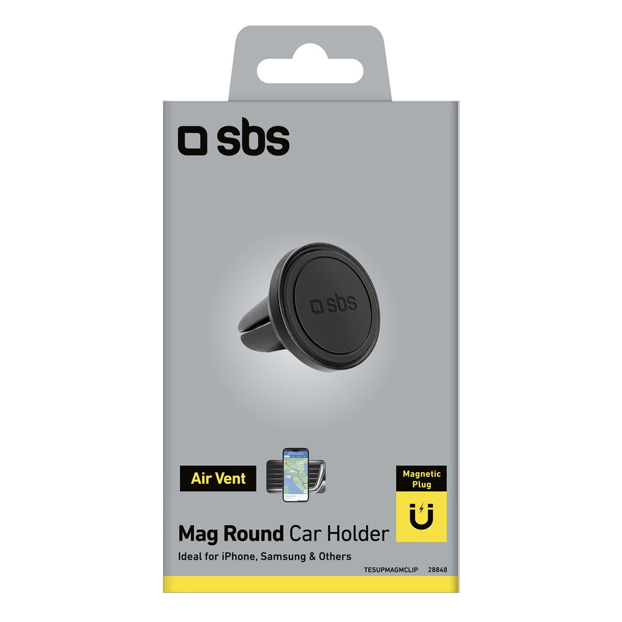 SBS TESUPMAGMCLIP smartphone holder magnetisk, til luftventil - sort