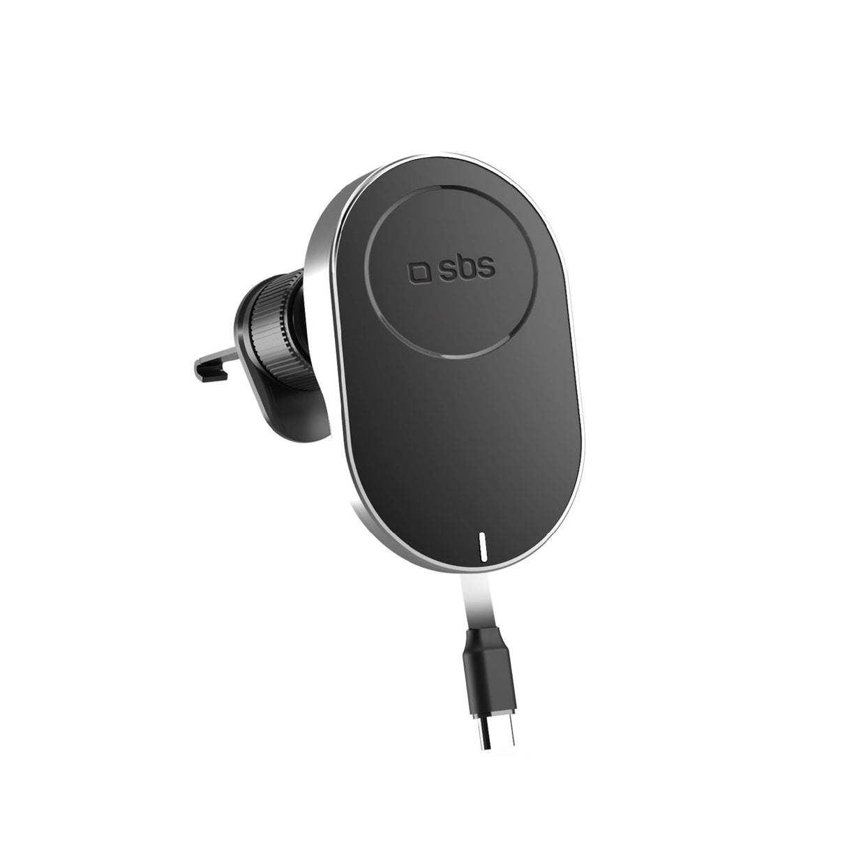 SBS TESUPP15WRETRACABL Trådløs oplader Smartphone Holder med Retractable kabel Kompatibel med MagSafe - sort