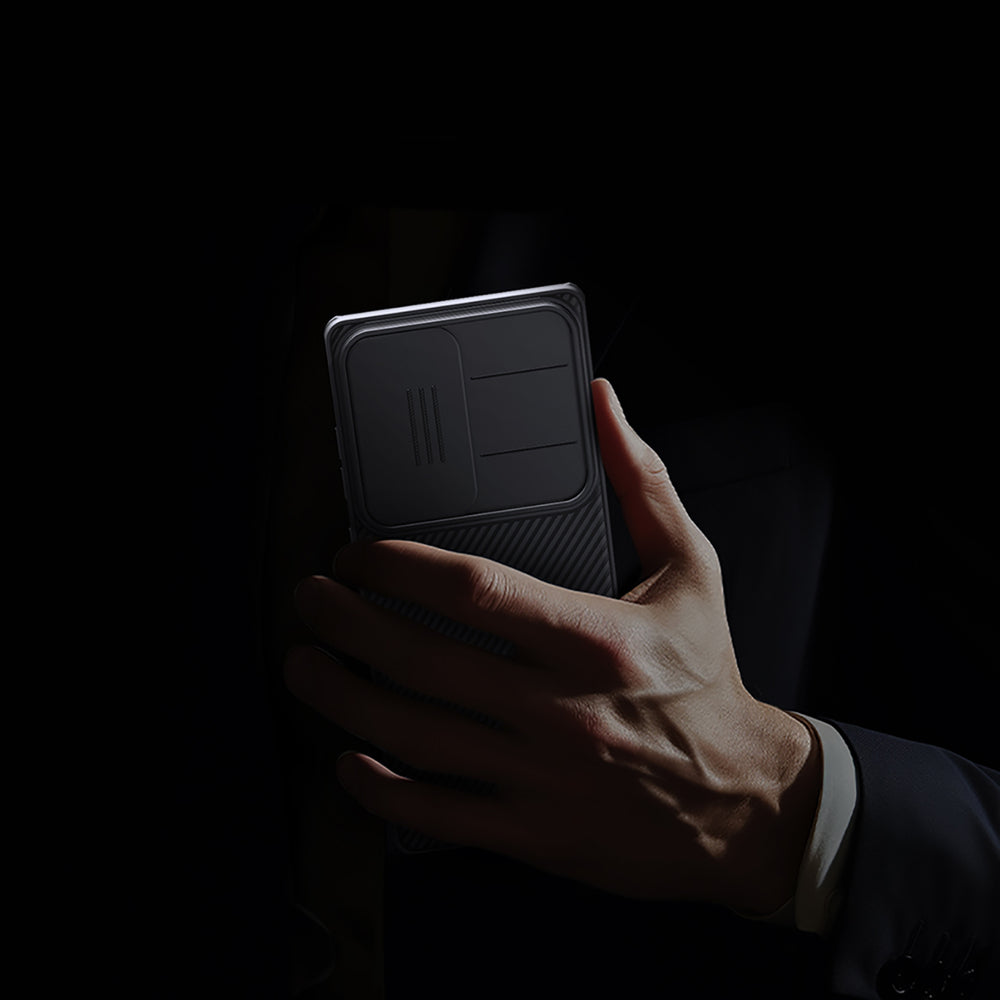 Nillkin CamShield Pro Case til Samsung S25 Ultra med kameraomslag - sort