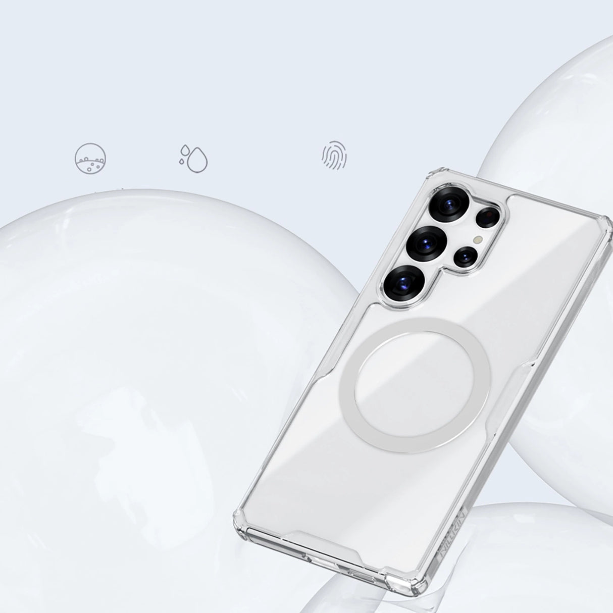 Nillkin Nature TPU Pro Magnetic Case med MagSafe til Samsung Galaxy S25 Ultra - Hvid