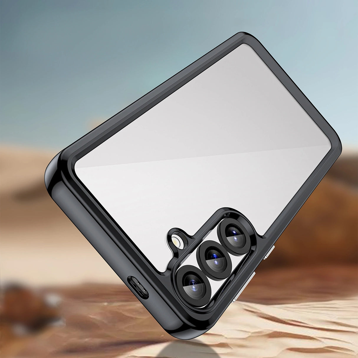 Udendørs rumkasse til Samsung Galaxy A36 Cover med fleksibel ramme - sort