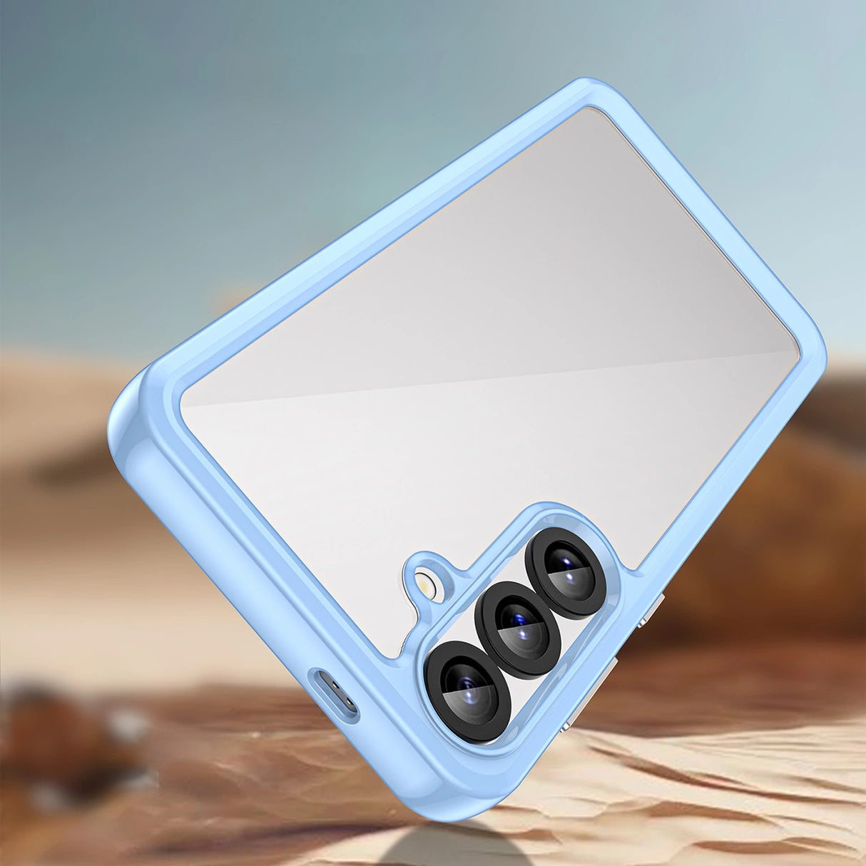 Udendørs rumkasse til Samsung Galaxy A36 Cover med fleksibel ramme - blå