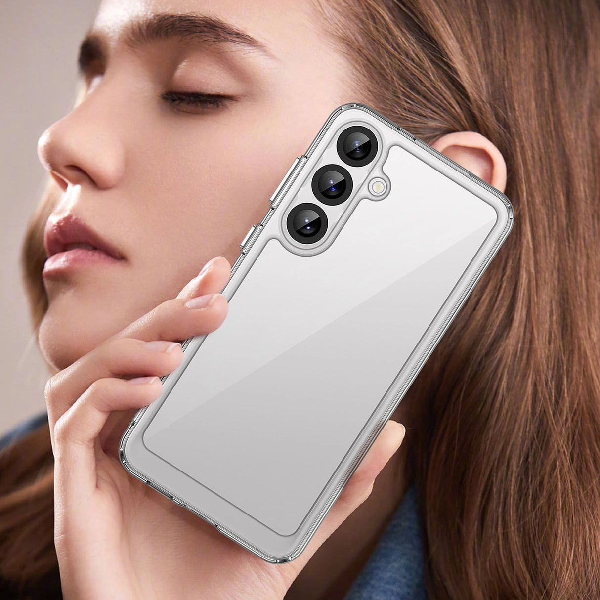 Udendørs rumkasse til Samsung Galaxy A36 Cover med fleksibel ramme - gennemsigtig