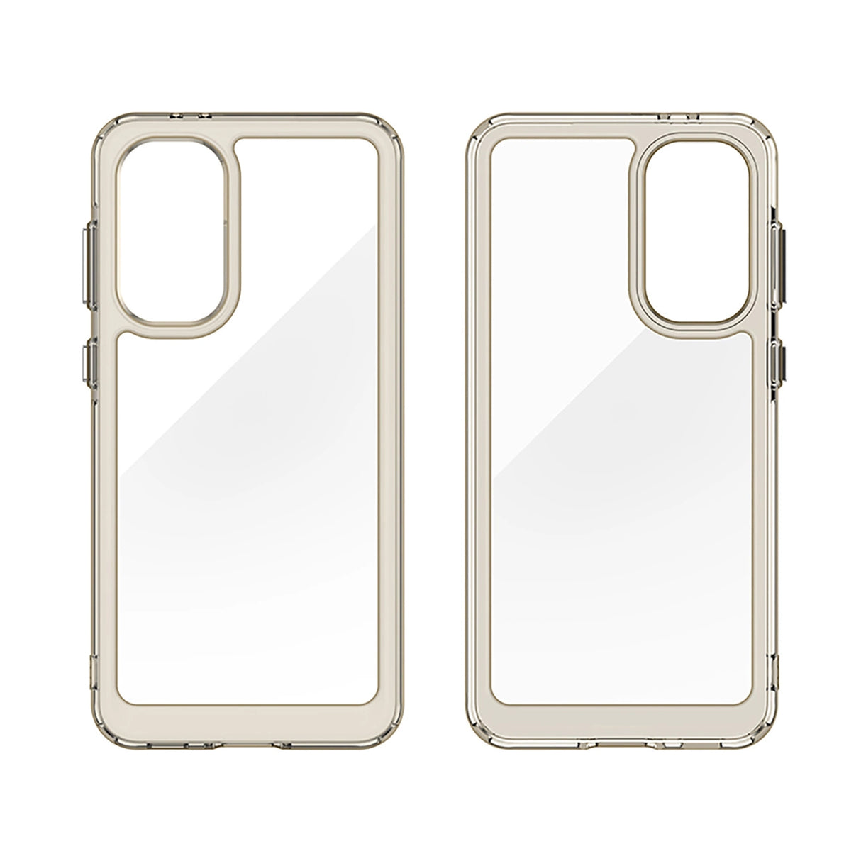 Outer Space Case for Samsung Galaxy A36 Cover med Fleksibel ramme - Halvt gennemsigtigt, sort