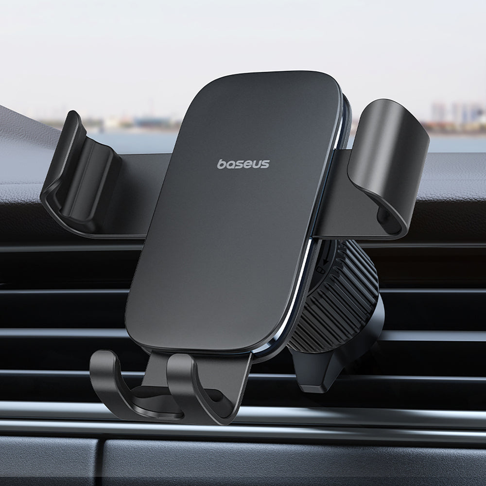 Baseus Metal Age 3 Car Phone Holder, Gravity, for Air Vent - Black