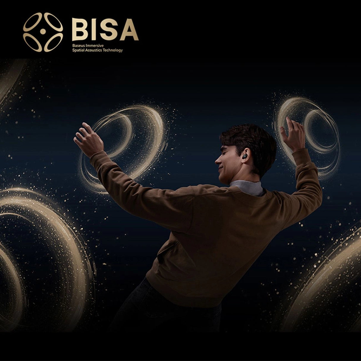 Baseus Bowie MA20 Pro TWS trådløse hovedtelefoner med ANC og IPX6 - sort