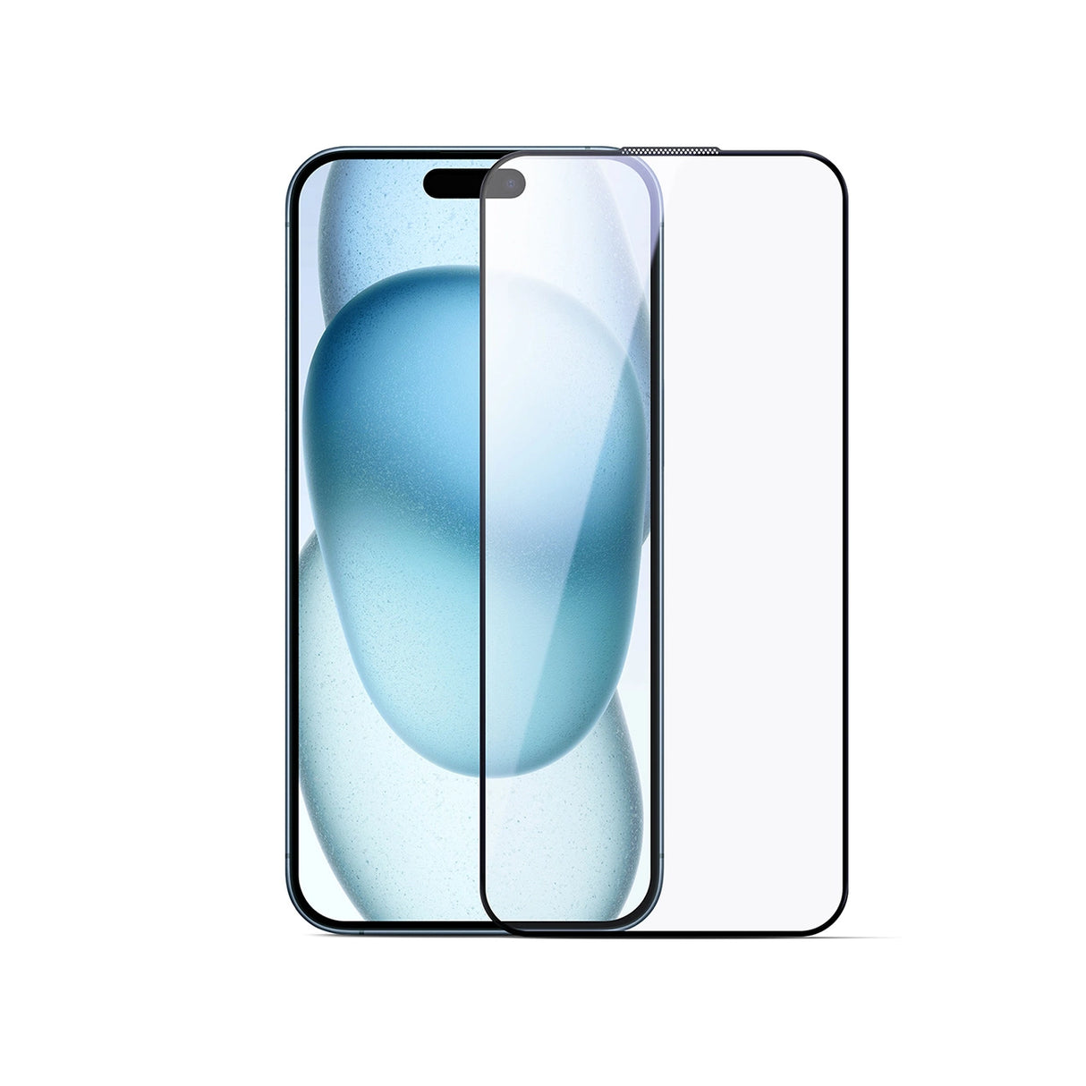 Joyroom JR-MLG0284 2.5D Anti-Blue Light + Dustproof tempereret glas med sort ramme til iPhone 15/16