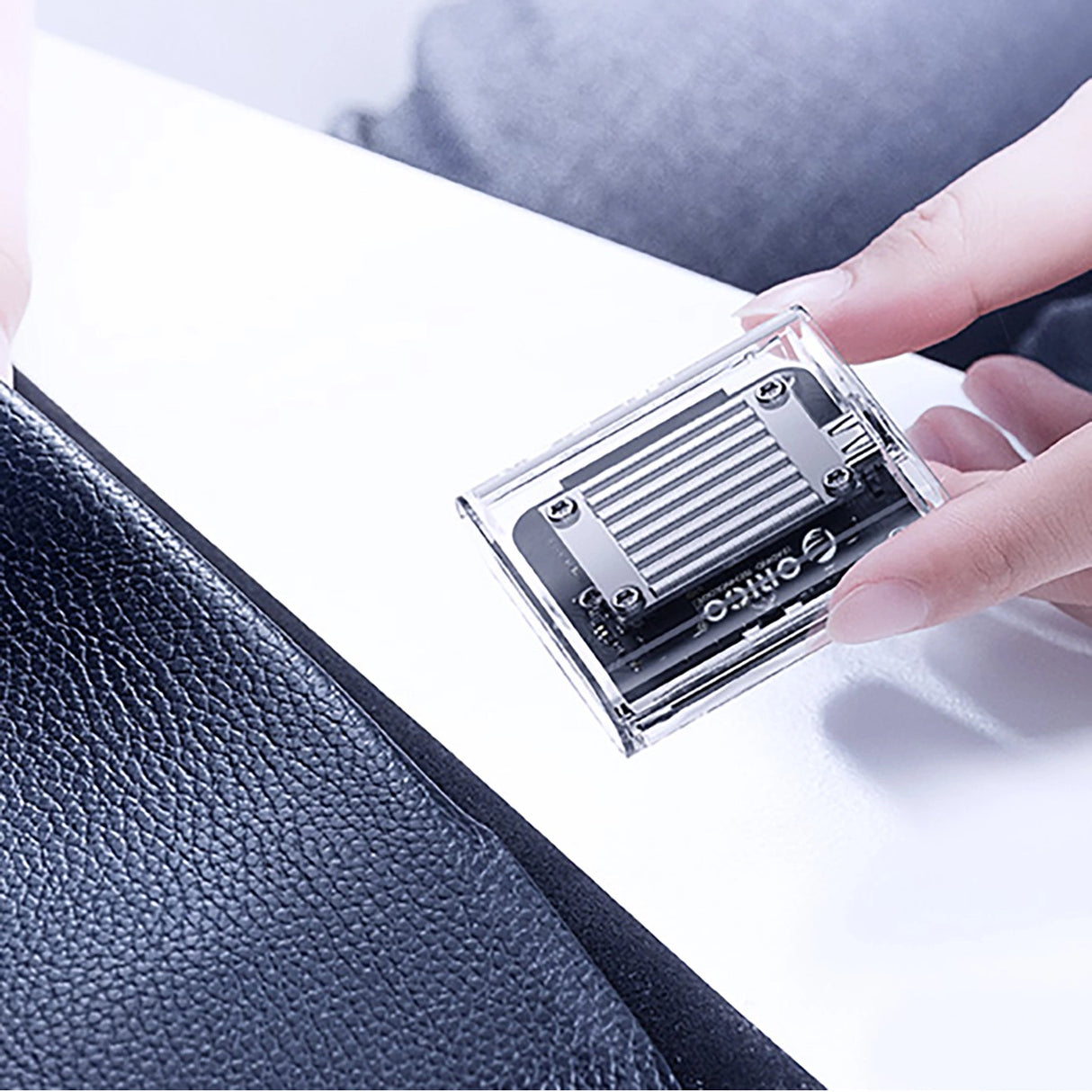 Orico TC20-M2-10G M.2 NVME USB-C 3.2 Disk Caddy - Gennemsigtig