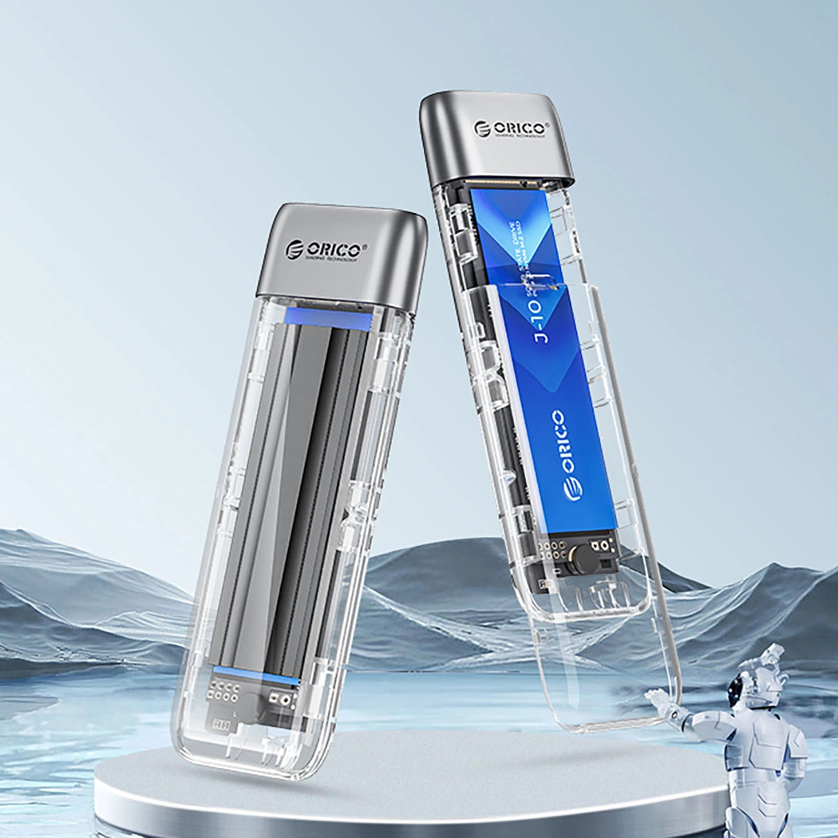 Orico TXM2-C3 M.2 NVME USB-C 3.2 10Gb/s Disk Drive - Grå