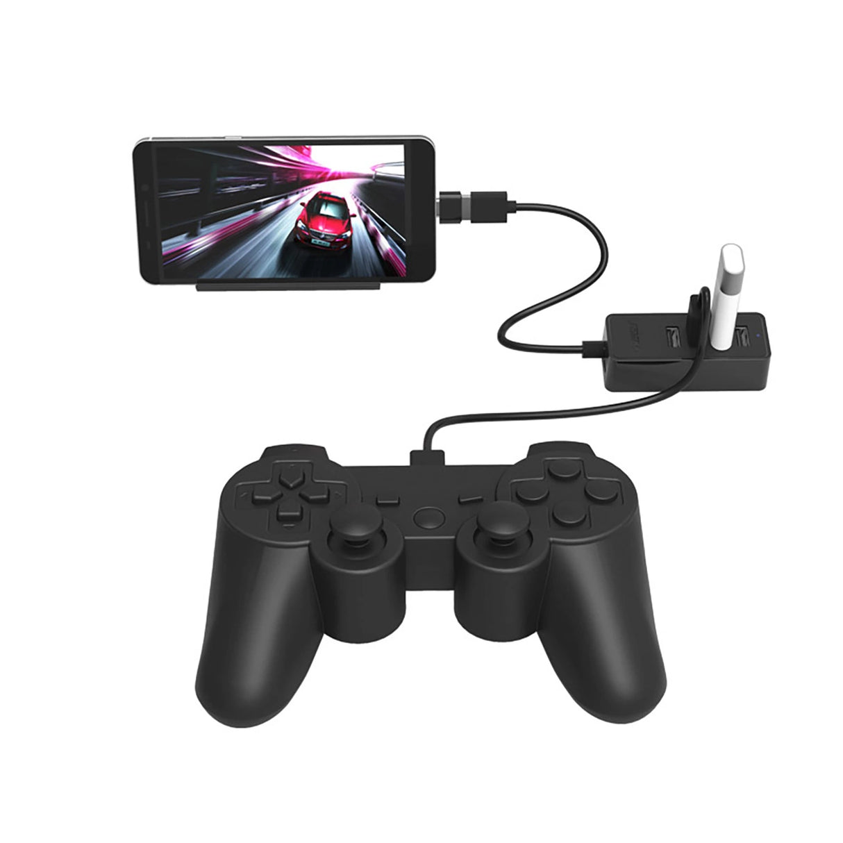 Hub Orico W5P-U2-030 4x USB-A 2.0 30cm - sort