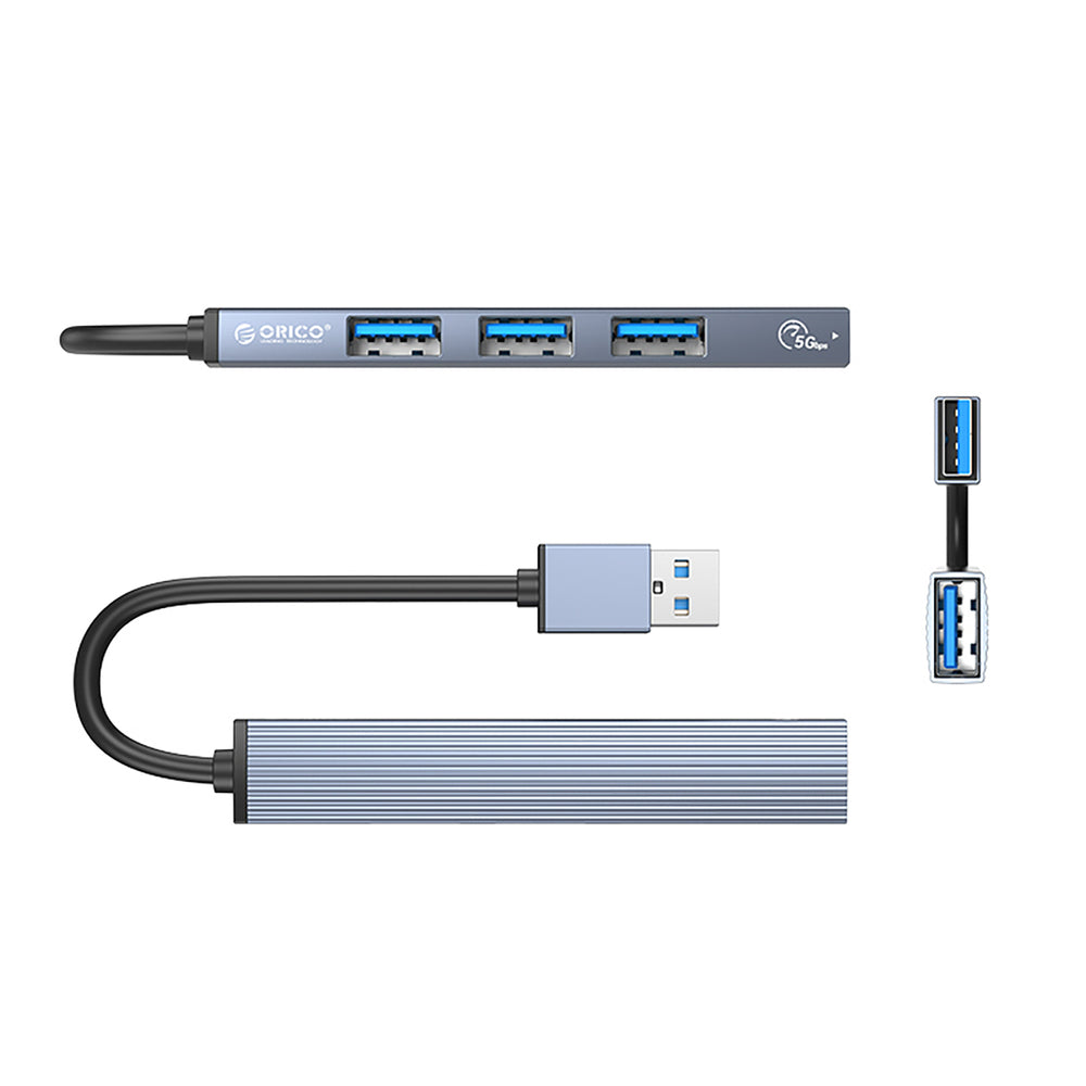 Orico AH-A13 USB-A Hub Docking Station 1x USB-A 3.0 + 3x USB-A 2.0 - Gray