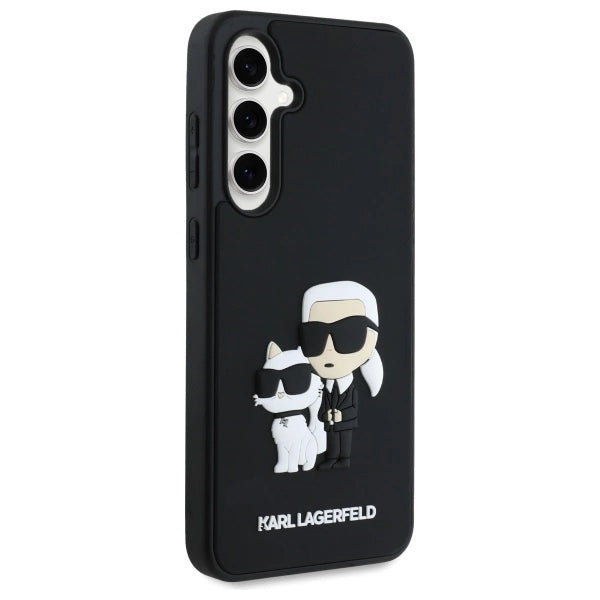 Karl Lagerfeld 3D Rubber Karl&Choupette Case for Samsung Galaxy S24 FE - Black