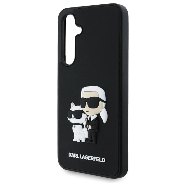 Karl Lagerfeld 3D Rubber Karl&Choupette Case for Samsung Galaxy S24 FE - Black