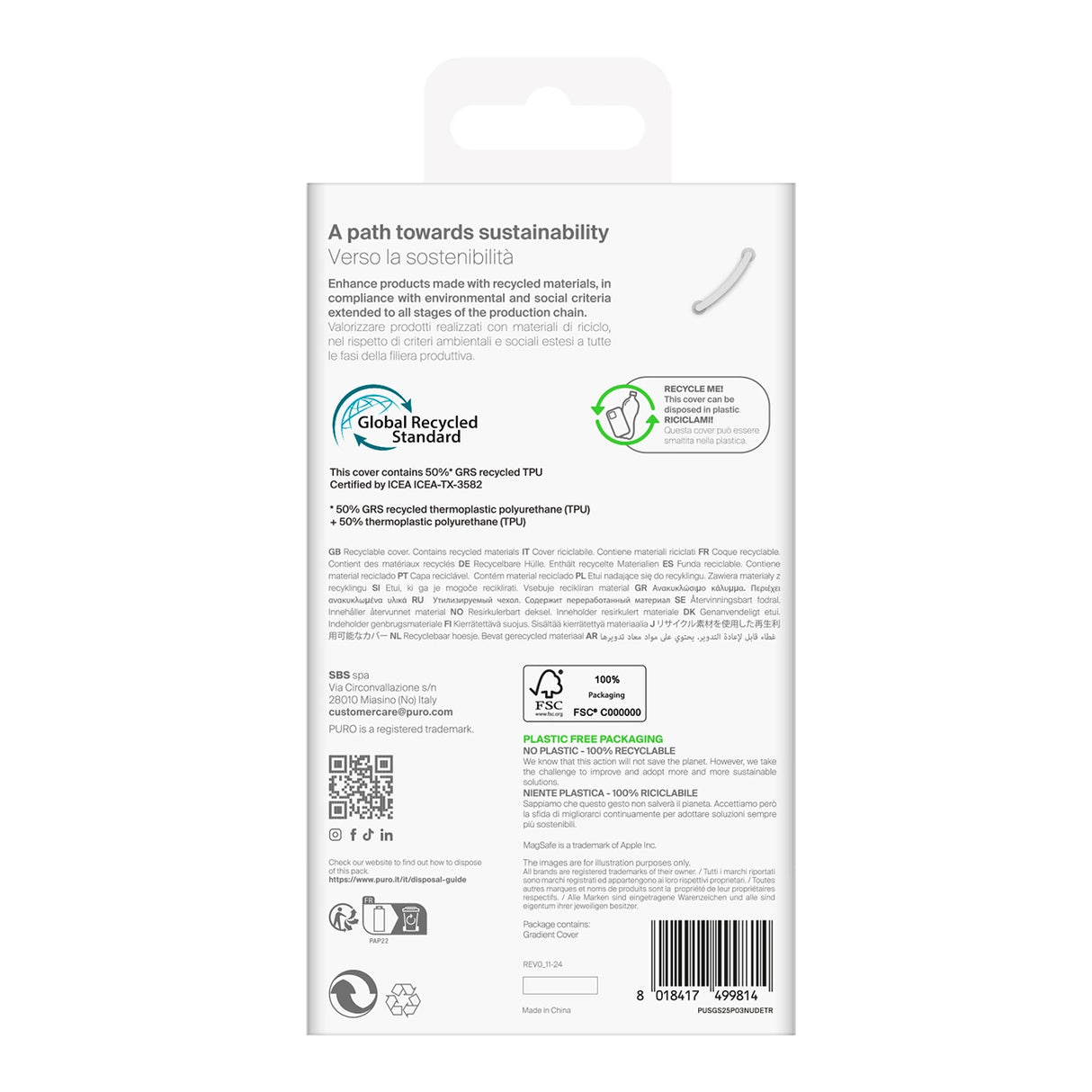 Silikon Case Puro 03 Nude til Samsung Galaxy S25 - Transparent