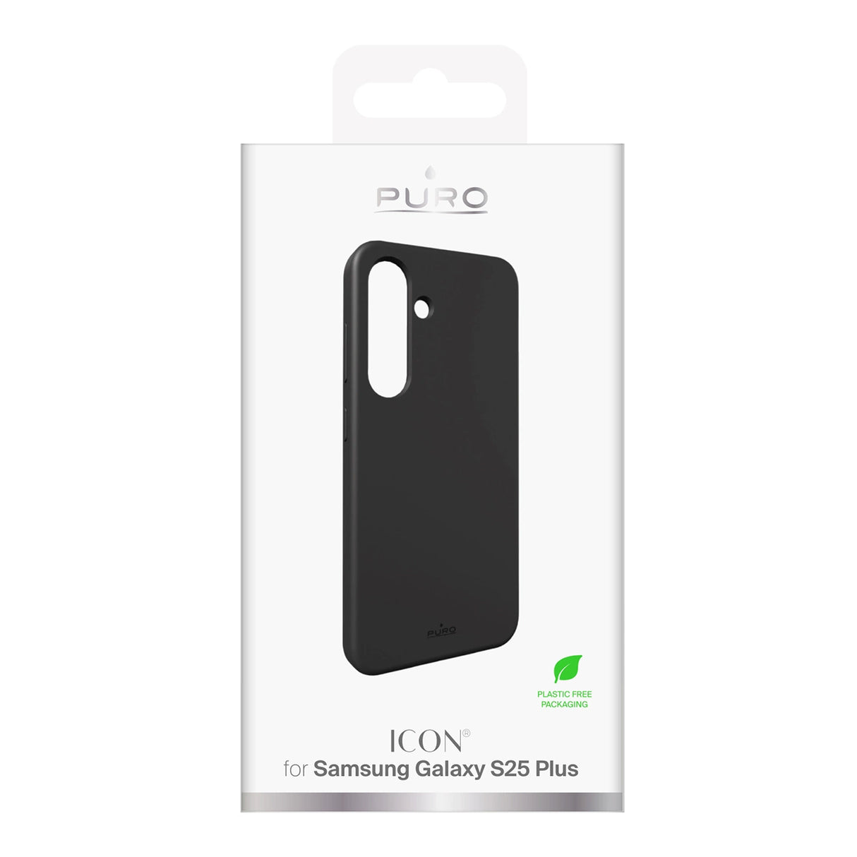 Puro Icon Silicone Case til Samsung Galaxy S25+ - sort