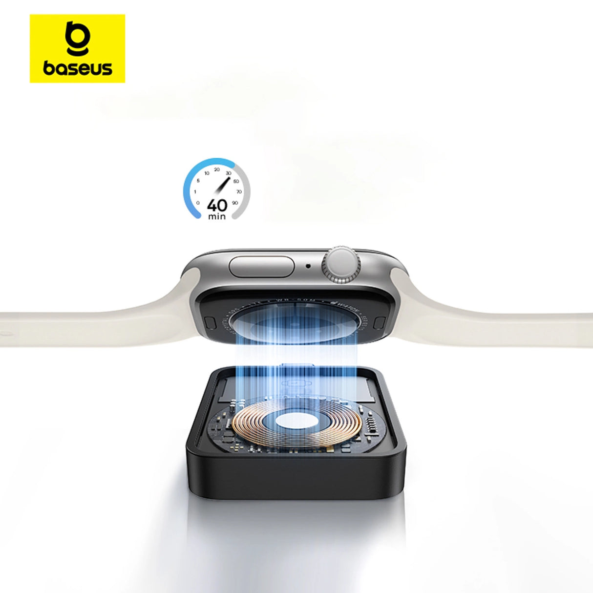 Baseus MagPro 2,5 W Magnetisk Induktiv Ladning til Apple Watch - sort