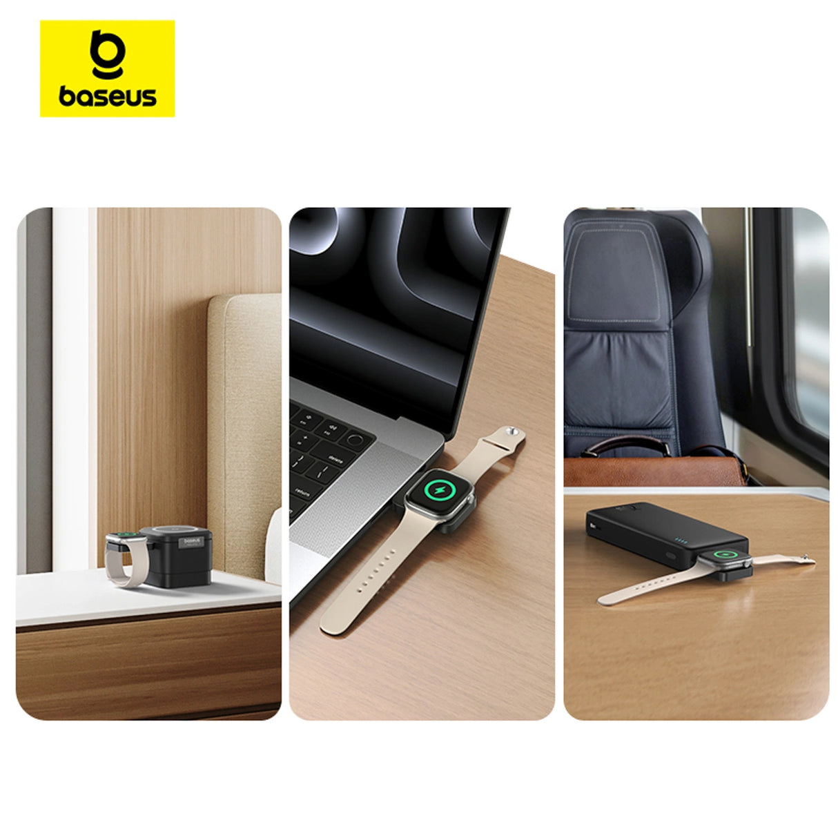 Baseus MagPro 2,5 W Magnetisk Induktiv Ladning til Apple Watch - sort