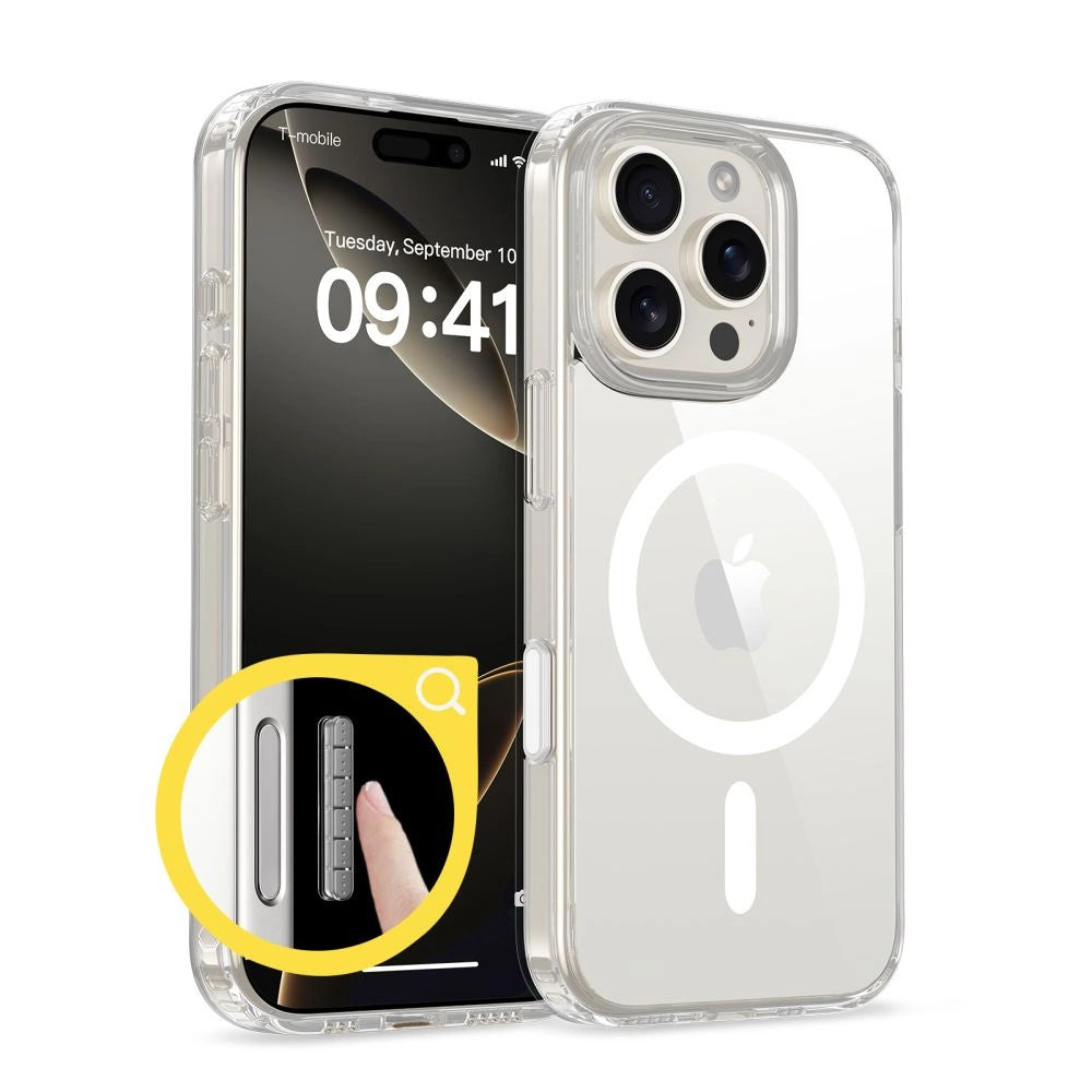 Tech-Protect Flexair Hybrid CC Magsafe iPhone 16 Pro Case - Clear