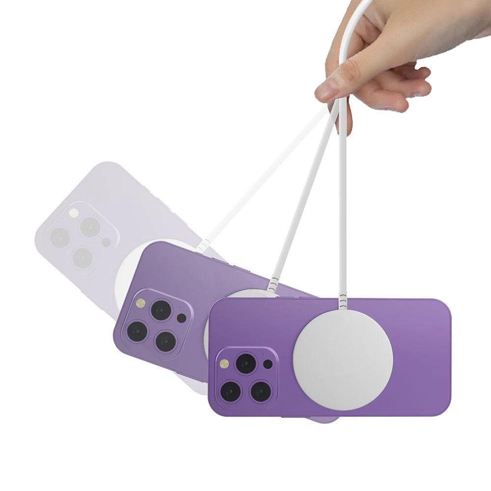 Tech-Protect QI15W-A44 magnetisk trådløs oplader med MagSafe - hvid