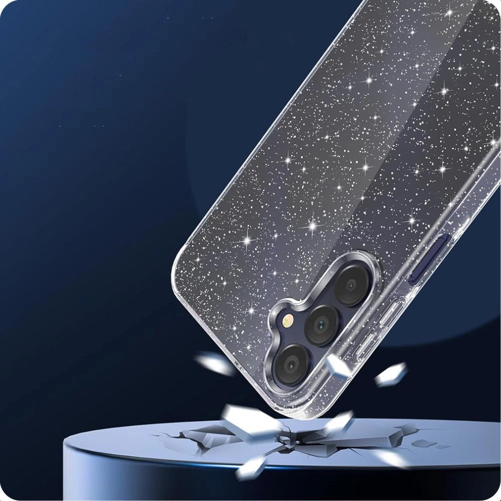 Tech-Protect FlexAir Case for Samsung Galaxy S25 - Clear-Glitter