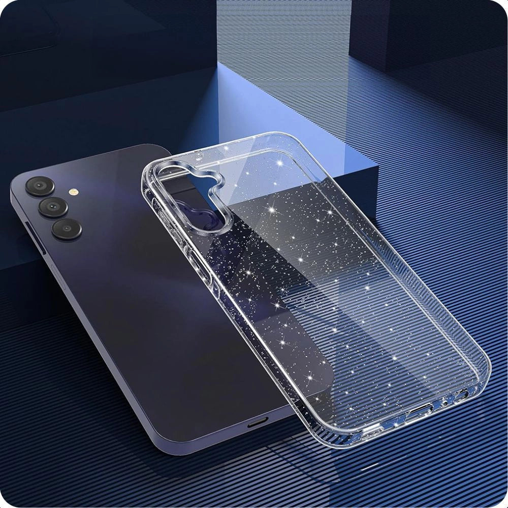 Tech-Protect FlexAir Case for Samsung Galaxy S25 - Clear-Glitter