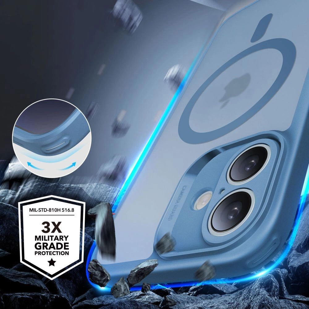 ESR Classic Pro Set Halolock MagSafe-hylster til iPhone 16 - blå