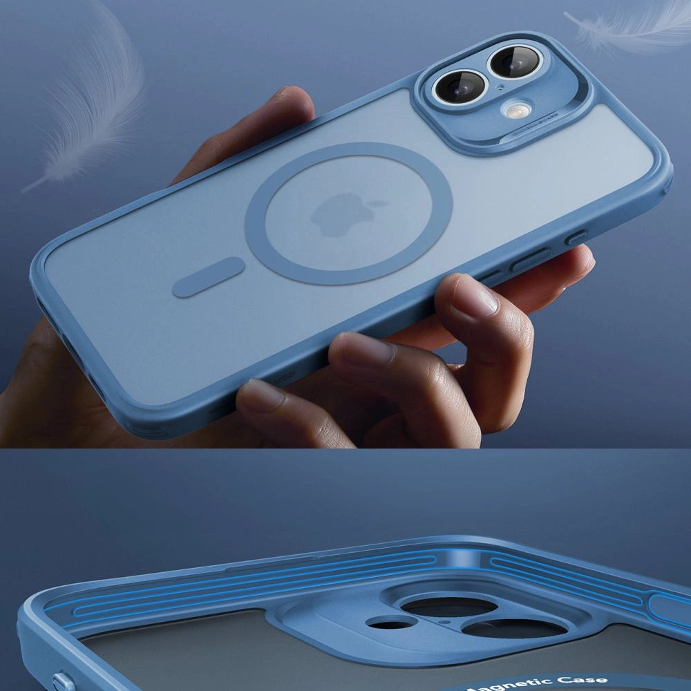 ESR Classic Pro Set Halolock MagSafe-hylster til iPhone 16 - blå