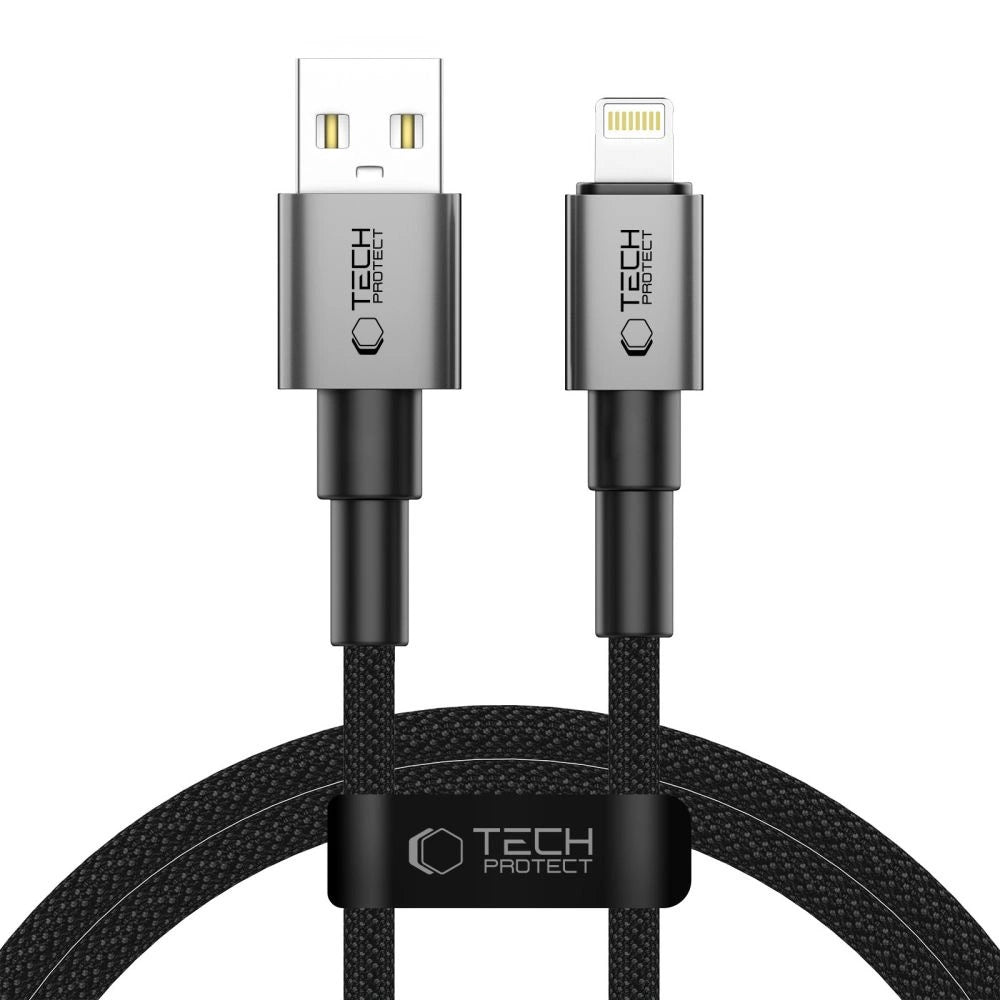 Tech-Protect UltraBoost DNA USB-A / Lightning kabel 15W/2.4A 100 cm - grå
